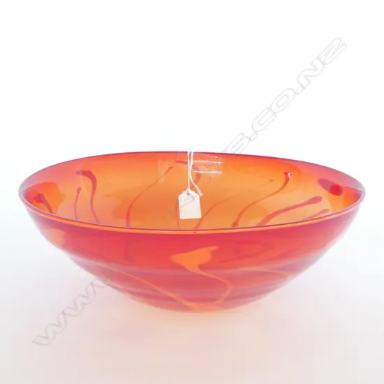 LYNDEN OVER GLASS BOWL, SIGNED & DATED 2001. DIA.305mm