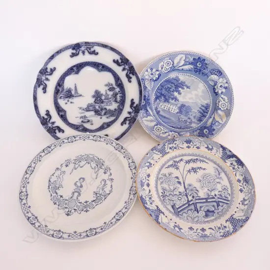 4 PCES B/W; WEDGWOOD, DAVENPORT, SPODE, AF