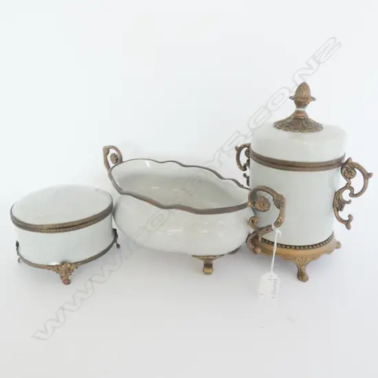 SET OF 3 CRACKLE GLAZE CONTAINERS H. 260MM