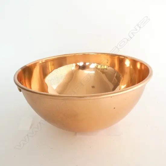 COPPER BOWL STAMPED ENGLAND 265MM DIA...