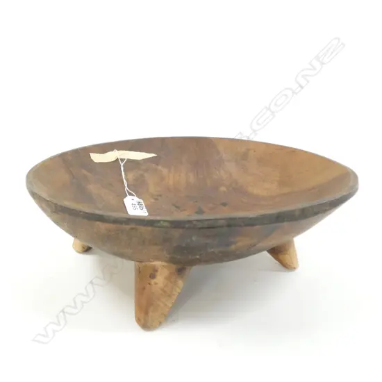 SHALLOW WOODEN KAVA BOWL Dia.305mm