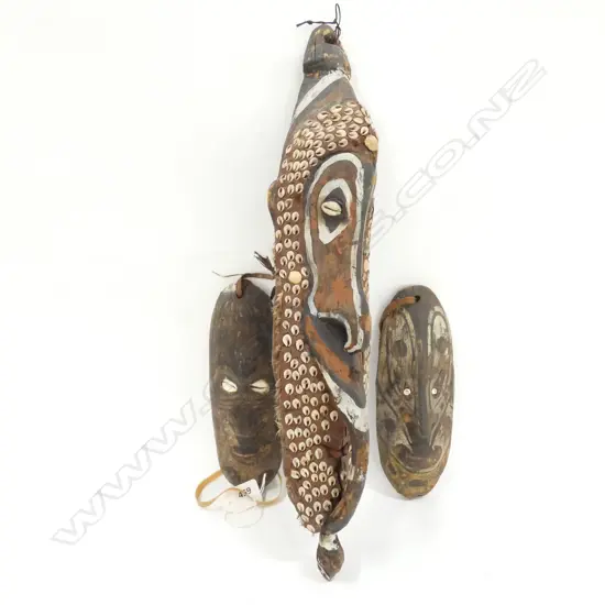 THREE SEPIK RIVER MASKS, PAPUA NEW GUINEA 