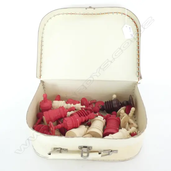 SELECTION OF ODD EARLY IVORY CHESS PIECES, LARGE SIZE, NOT A COMPLETE SET