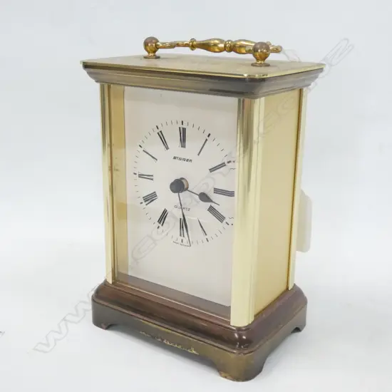 STAIGER QUARTZ CARRIAGE CLOCK  W/GERMANY  H130MM