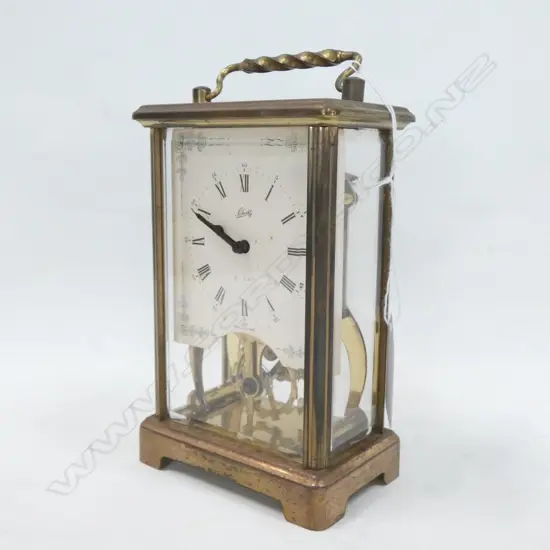 SCHATZ 8 DAY CARRIAGE CLOCK W/GERMANY H130MM APPARENTLY WORKNG
