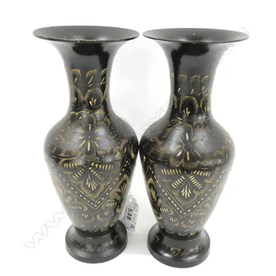 PR ETCHED METAL VASES H. 190MM