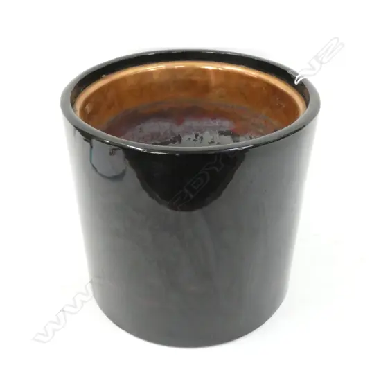 MID CENTURY JAPANESE COPPER LINED HIBACHI - DIA 270 H. 260MM