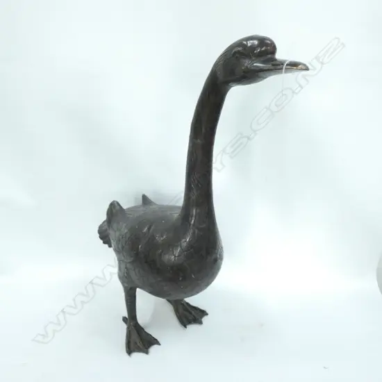 BRONZE  GOOSE SCULPTURE H. 660MM