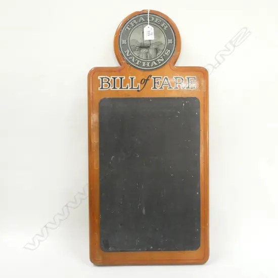 TRADER NATHANS BILL OF FARE BLACK BOARD H. 645MM