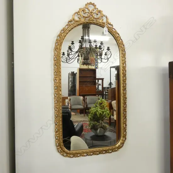 LG GILT FRAMED WALL MIRROR - 730 X 375MM