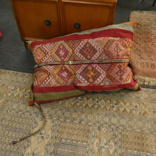 LARGE VINTAGE TURKISH KELIM CUSHION 850X650MM