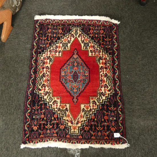 (248G) PERSIAN H/KNOTTED SANADAJ RUG 880 x 680 mm