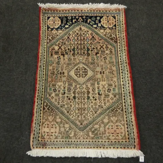 (249G) PERSIAN H/KNOTTED ABADEH RUG 1000 x 630 mm