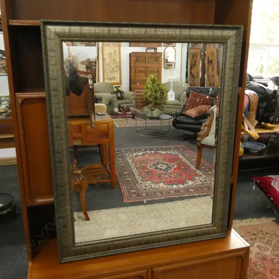 BEVELLED SILVER FRAME MIRROR 735 X 900MM