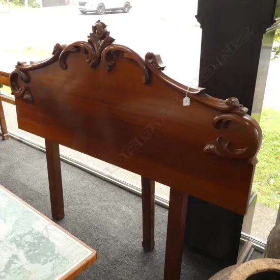 VICTORIAN STYLE MAHOGANY DOUBLE QUEEN BED HEAD 