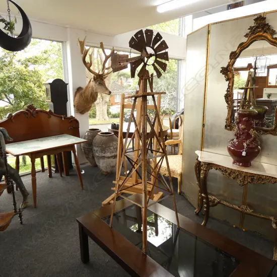 VINTAGE MODEL STEEL RUSTIC WINDMILL...