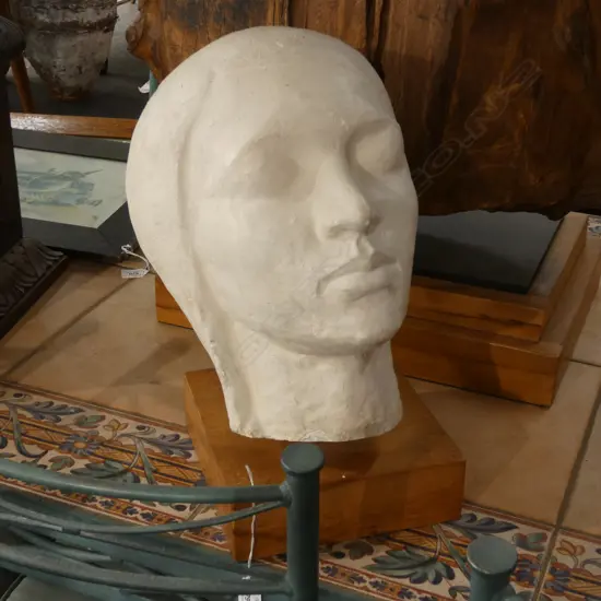 PLASTER HEAD OF WOMAN H. 430MM