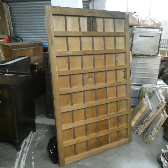 JAPANESE CYPRESS WOOD 'KURA-DO' 19TH STOREHOUSE DOOR - 1850 X 1100MM