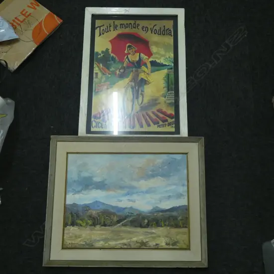 OIL PAINTING AND FRAMED POSTER PRINT