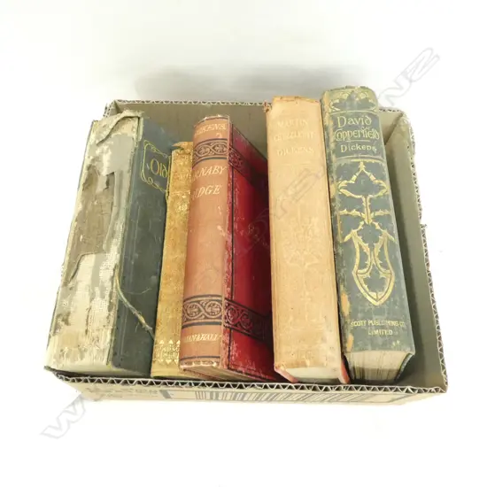 FIVE OLD CHARLES DICKENS BOOKS.....