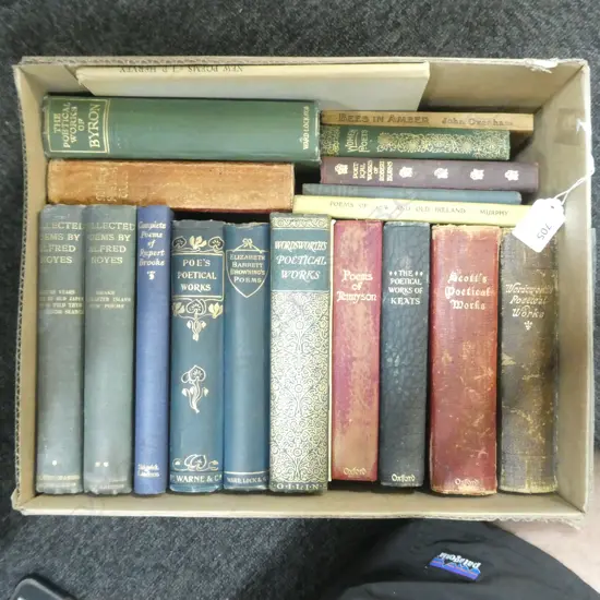 BOX LOT OLD POETRY BOOKS INCL. BYRON 