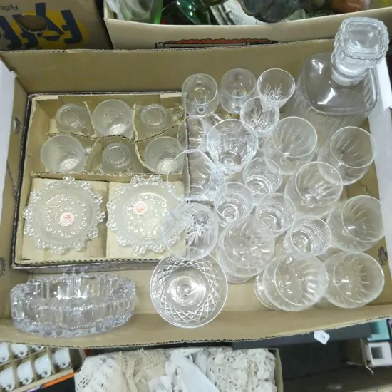 BOX LOT ASST. GLASSWARE