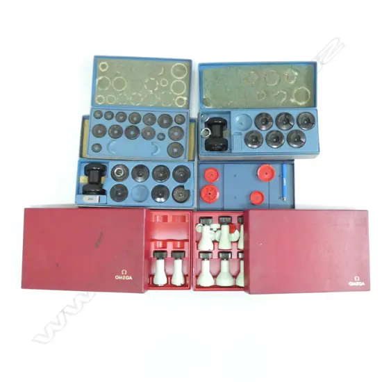 ASST OMEGA + TISSOT CASE + GLASS TOOLS