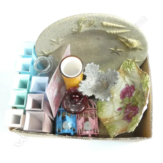 BOX LOT ASST. GLASS & CERAMICS 