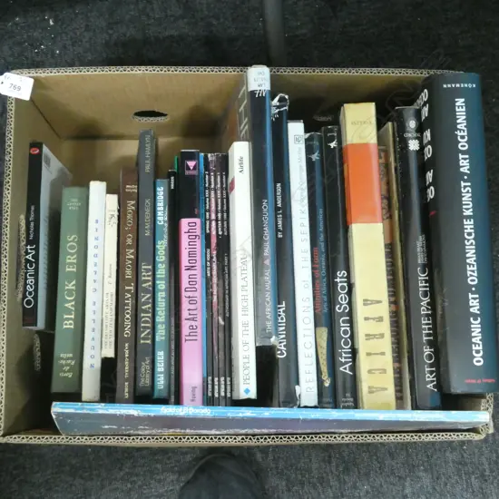 BOX LOT ASST. BOOKS; ETHNIC ART (AFRICA & PACIFIC)