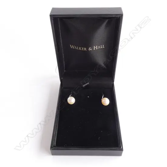 PR STG & CULTURED PEARL DROP EARRINGS 