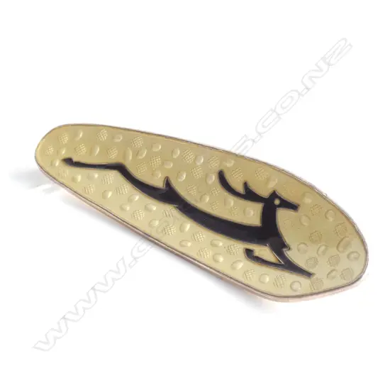 (NP12) RETRO NORWAY SILVER & ENAMEL STAG BROOCH