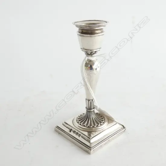STG SILVER CANDLESTICK 131 GRAMS WEIGHTED B'HAM 1908 H.115mm