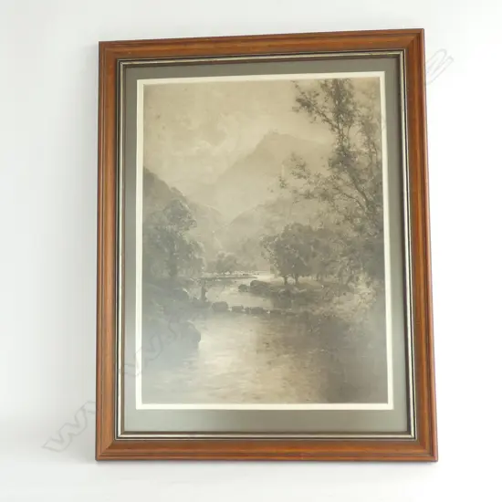 ALBERT DE BREANSKI PRINT RIVER SCENE 495x370mm