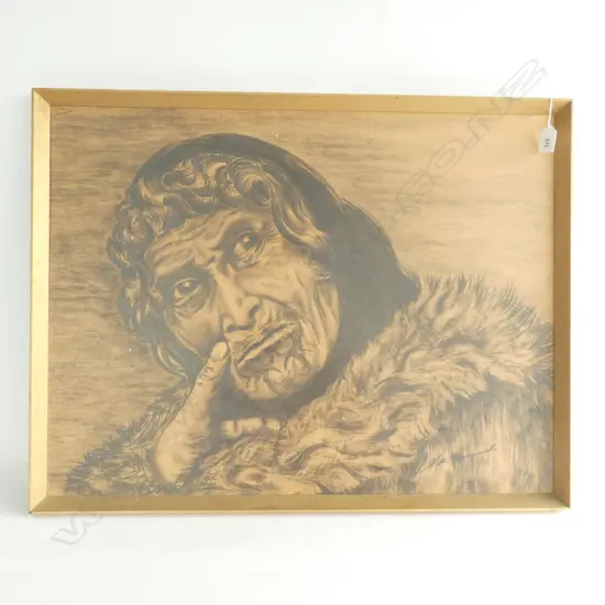 B. MCCORMACK? MAORI WOMAN PENCIL SIGNED 540x710mm