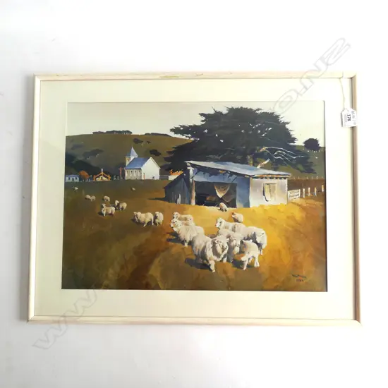 PETER MCINTYRE PRINT 'THE PA KAKAHI' 360x500mm