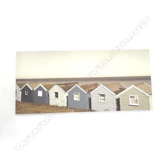 BEACH HUTS CANVAS ARTWORK 1460x670mm