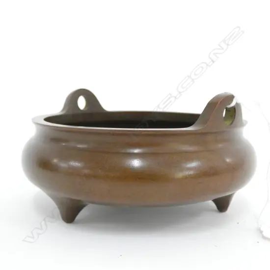 CHINESE BRONZE INCENSE BURNER D 130 MM