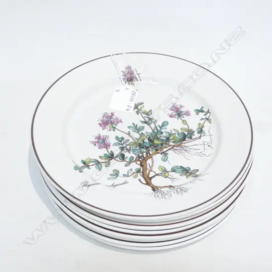 8 VILLEROY & BOCH BOTANICA SIDE OR SALAD PLATES - DIA.210MM