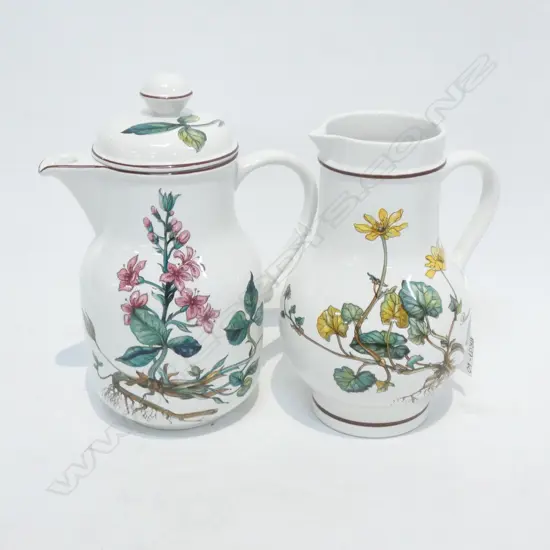 VILLEROY & BOCH BOTANICA COFFEE POT (H. 260MM) & LG JUG (H 210MM)