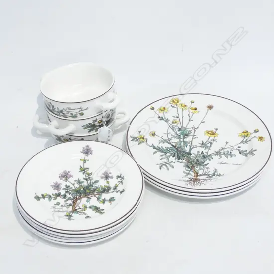 11 PCS VILLEROY & BOCH BOTANICA PLATES & BOWLS