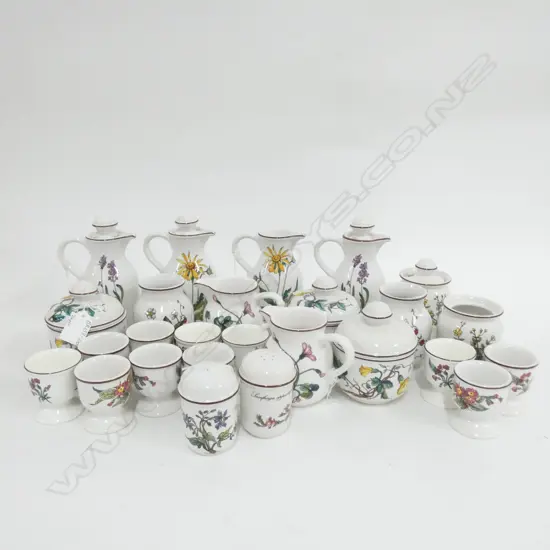 LG ASST LOT SM VILLEROY & BOCH BOTANICA INCL CRUETS/ S&P/ JUGS / EGG CUPS / SUGAR BOWLS ETC.