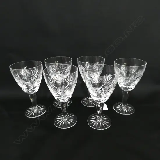SET OF 6 CRYSTAL WINE GLASSES H.155mm