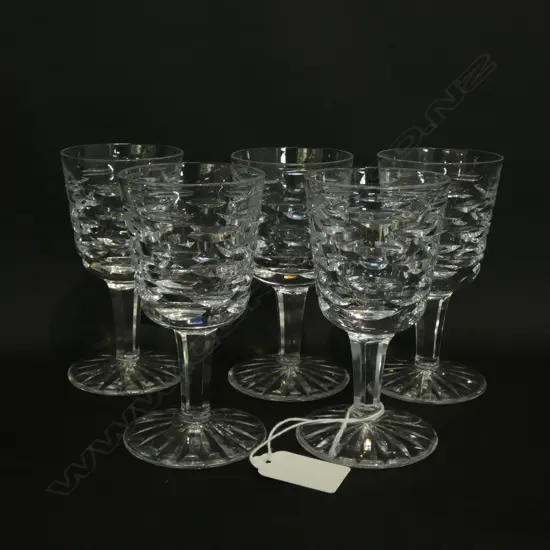 5 WATERFORD SHERRY GLASSES H. 110mm