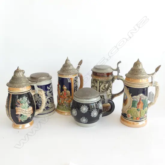 6 GERMAN STEINS