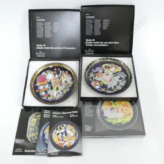 THREE BJORN WINBLAD ROSENTHAL BOXED PLATES 160mm