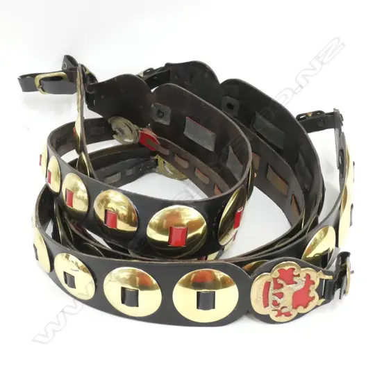 6 LARGE HORSE BRASS - 3 X  L. 940MM & 3 X 1240MM