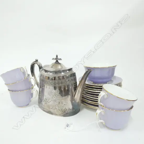 18 PCE RADFORDS BONE CHINA TEA SET + EP TEAPOT