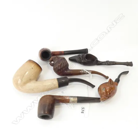 3 NOVELTY PIPES + 3 OTHERS  ONE WITH STG BAND