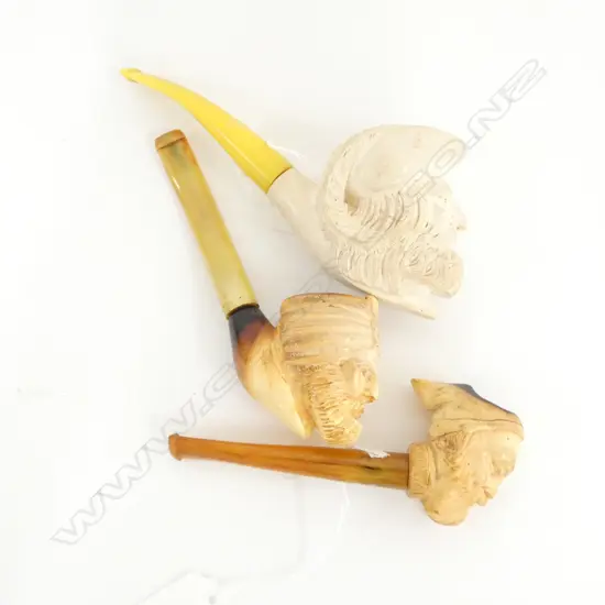 3 ASST MEERSCHAUM PIPES