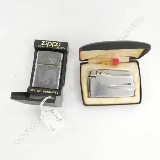 CASED ZIPPO AND RONSON LIGHTERS